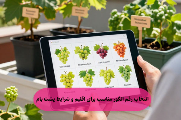 انتخاب رقم انگور مناسب برای اقلیم و شرایط پشت‌ بام